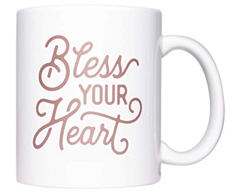 Bless Your Heart Mug Pink Flourish Texas Themed Mug Souvenir Texas Gift with Gift Box