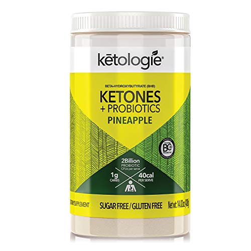 Ketologie BHB Exogenous Ketones Powder with Probiotics (Pineapple)