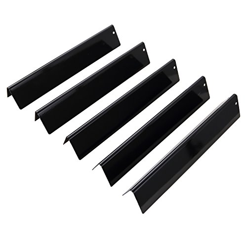 Unicook Porcelain Flavorizer Bar 5 Pack, Grill Heat Plate Replacement Parts, 15.3'' x 2.6'' x 2.5'' Heat Tent, Heat Shield Plate, Grill Burner Cover, Flame Tamer for Weber BBQ Gas Grill