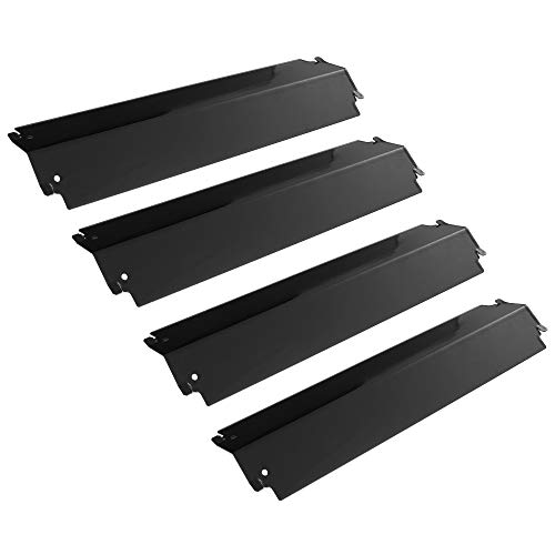 Unicook Grill Heat Plate 4 Pack, Porcelain Heat Tent Shield, Grill Replacement Parts,16''L x 3 13/16''W Grill Burner Cover, Flame Tamer, Flavorizer Bar for Gas Grill Charbroil Kenmore Thermos and More
