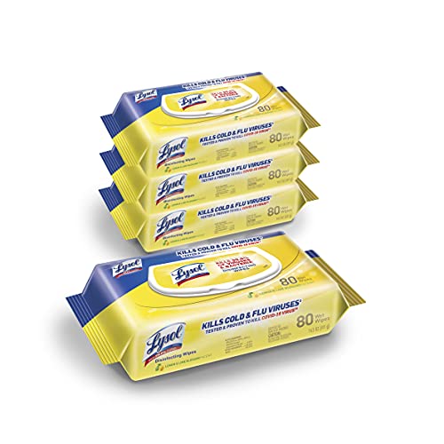 Book Cover Lysol Disinfectant Handi-Pack Wipes, Multi-Surface Antibacterial Cleaning Wipes, For Disinfecting and Cleaning, Lemon and Lime Blossom, 320 Count (Pack of 4)