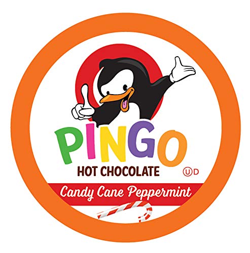 Pingo Peppermint Hot Chocolate Pods for Keurig K-Cup Brewers, Candy Cane Peppermint, 40 Count