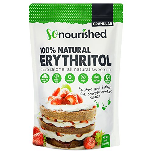 Erythritol Sweetener Granular (2.5 lb / 40 oz) - No Calorie Sweetener, Non-GMO, Natural Sugar Substitute (2.5 Pounds)