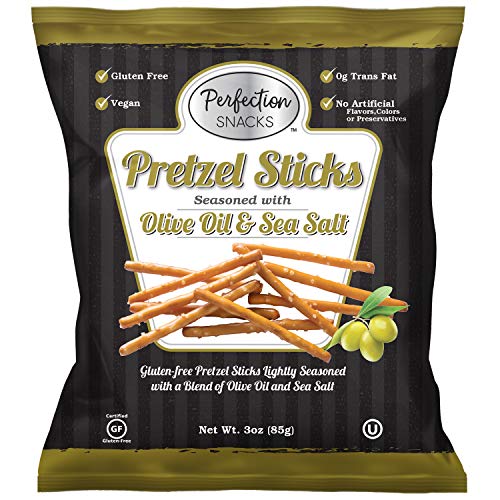 Book Cover Perfection Snacks Gluten Free Pretzels (Olive Oil & Sea Salt, 3 Ounce (Pack of 6))