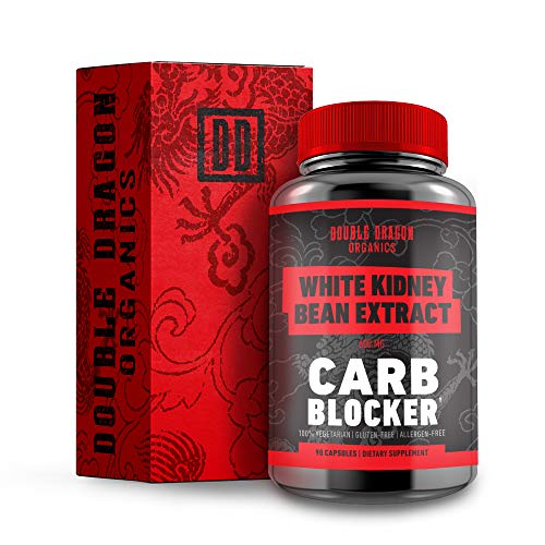 White Kidney Bean Extract - 100% Pure Carb Blocker and Fat Absorber - Keto Carb Blocker- Double Dragon Organics (90 Caps / 600MG)
