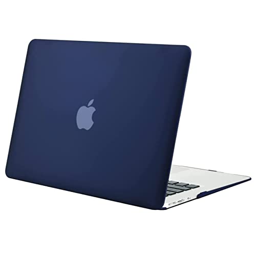 MOSISO Plastic Hard Shell Case Cover for MacBook Air 13 Inch (Models: A1369 and A1466), Navy Blue