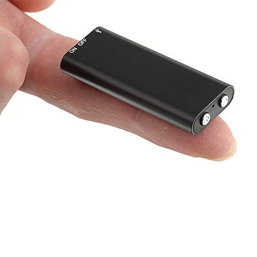 Digital Voice Recorder Mini Voice Recorder with 8GB USB Flash Drive and Mp3 Function/96 Hours Recording Capacity Black Small Audio Dictaphone for Meetings and Transfer Files 192Kbps