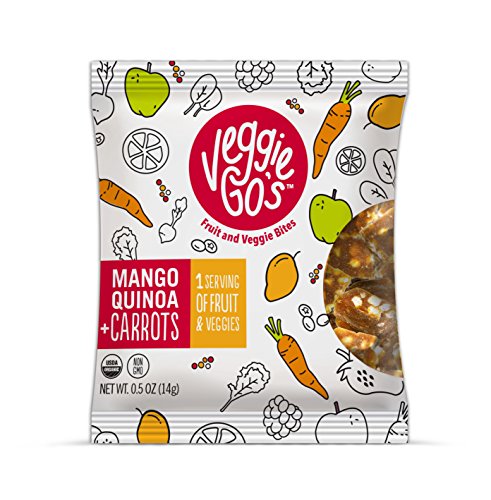 Veggie-Go's Organic Fruit and Veggie Bites, Mango/Quinoa/Carrot, 12 Count