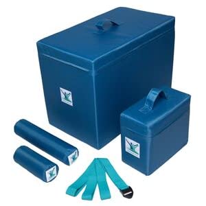 Pain Free-Posture Basic Foam Package (Blocks LARGE & SMALL, Rolls LONG & SHORT and STRAP/Yoga Belt) Bundle- Used for ALL Posture Method Exercises-Back & Neck Pain-Restores the Curves of the Spine