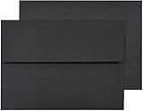 A7 Black Invitation 5x7 Envelopes - Self Seal, Square Flap,Perfect for 5x7 Cards, Weddings, Birthday, Invitations, Graduation, Baby Shower, 5.25 x 7.25 Inches, 100 Pack, (Black)