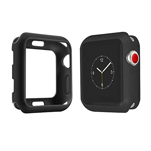 top4cus Environmental Soft Flexible TPU Anti-Scratch Lightweight Protective 38mm Iwatch Case Compatible Apple Watch Series 5 Series 4 Series 3 Series 2 Series 1 Matte Style - Black