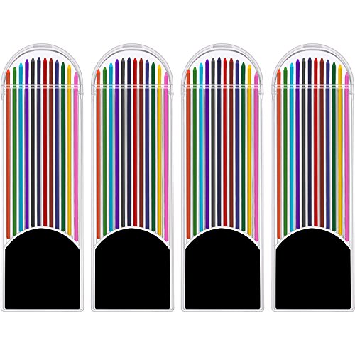 Jovitec 48 Pieces Colored Refills, 2.0 mm, 90 mm Tall, Pre-Sharpened, 12 Colors