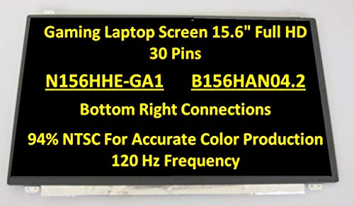 15.6" LCD Screen Display N156HHE-GA1 120HZ FULL HD EDP for MSI GT62 GE63 GS63VR 7RG-078US MSI GP63 Leopard 8RE