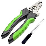 Dog Nail Clippers and Trimmer （Large-Size）- with Safety Guard to Avoid Over-Cutting Nails & Free Nail File - Razor Sharp Blades - Sturdy Non Slip Handles - for Safe, Professional at Home Grooming (1)