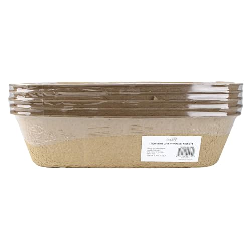 Disposable Cat Litter Boxes Pack of 5-16.5" x 12" x 4"