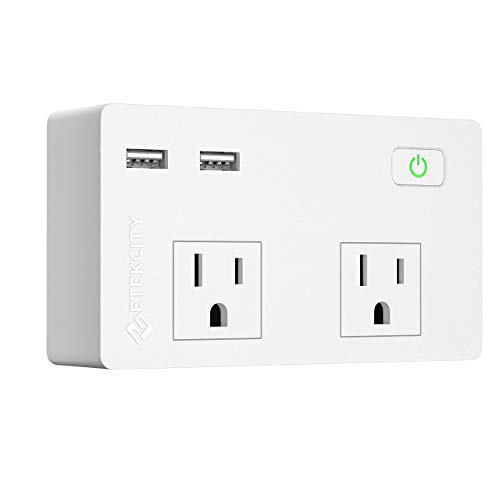Etekcity Wall Surge Protector Power Strip with 2 USB Charging Ports, 2.4A Fast Charge, 5610 Joules, 1875W/15A, UL Listed, White, 2 Years Warranty