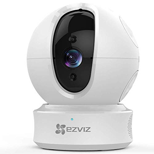 EZVIZ Security Camera 1080P, IP Dome Pan/Tilt Surveillance, Night Vision, Auto Motion Tracking, Pet Baby Monitor, Two Way Audio, Compatible with Alexa and Google(CTQ6C-WH)