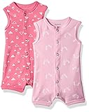 Hanes Baby-Girls Baby Romper, Ultimate Sleeveless Rompers for Boys & Girls, 2-packLayette Set