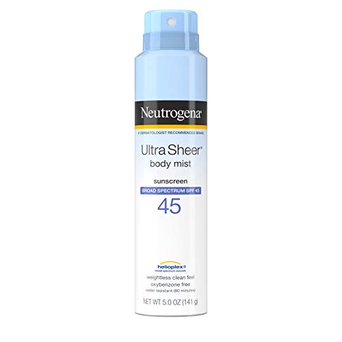 Neutrogena Ultra Sheer Spf#45 Body Mist Full Reach Spray 5 Ounce (141g))