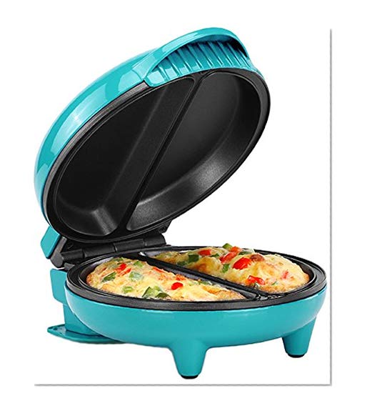 Book Cover Holstein Housewares HH-09125007E Omelet Maker, Teal/Stainless Steel