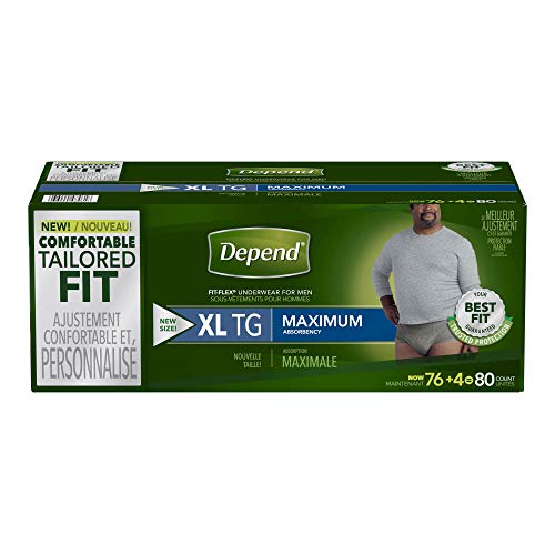 Book Cover Depend Fit-Flex Large Maximum Absorbency Underwear for Men, 84 Ct