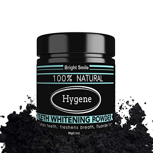 Book Cover HYGENE Activated Charcoal Powder By Hygene. Best All Natural Teeth Whitening Powder. Effective Alternative To Whitening Strips & Kits. Non Abrasive, Safe For All Ages