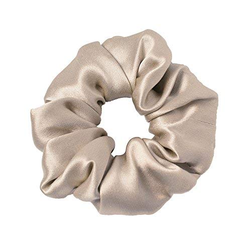 Book Cover LILYSILK Silk Hair Scrunchies for Frizz&Breakage Prevention, 100% Mulberry Silk Hair Ties No Damage, Elastic Silk ponytail Holders, 1Pc, Coffee