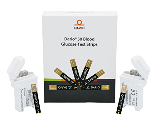 Dario Blood Glucose Test Strips for The Dario and Dario LC Blood Glucose Monitoring System. Great for Diabetics to Keep Track of Blood Sugar Levels (50)