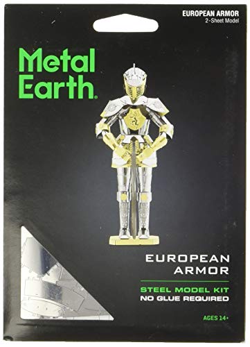 Book Cover Metal Earth European Knight Armor 3D Metal Model Kit Fascinations