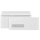 500#9 Single Window Security Envelopes, Thick Gummed Seal, Designed for Secure Mailing of Payroll Checks, QuickBooks Invoices, Return Mail, and Business Statements - 3 7/8 x 8 7/8