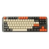 YMDK Carbon Top Print 60 87 104 Keycaps Thick PBT OEM Profile Keycap for MX Mechanical Keyboard (Only Keycap) (87)