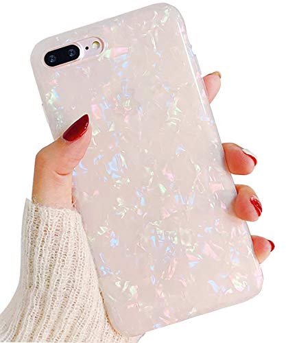 Book Cover J.west iPhone 8 Plus Case/iPhone 7 Plus Case, Cute Ultra Thin [Tinfoil Series] Macaron Color Bling Lightweight Soft TPU Case Cover for iPhone 7 Plus / 8 Plus (Colorful)