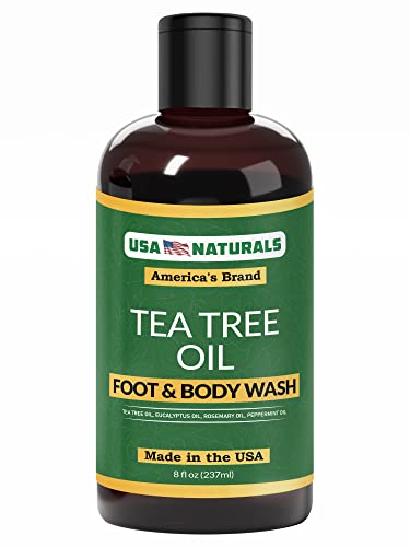 Tea Tree Oil Foot & Body Wash - Natural Wash Helps Eliminate Body Odor, Athlete's Foot, Acne, Toenail Problems & Jock Itch - Promotes Healthy Skin, Feet & Nails - Soothes Body Itch, Eczema & Skin Irritations