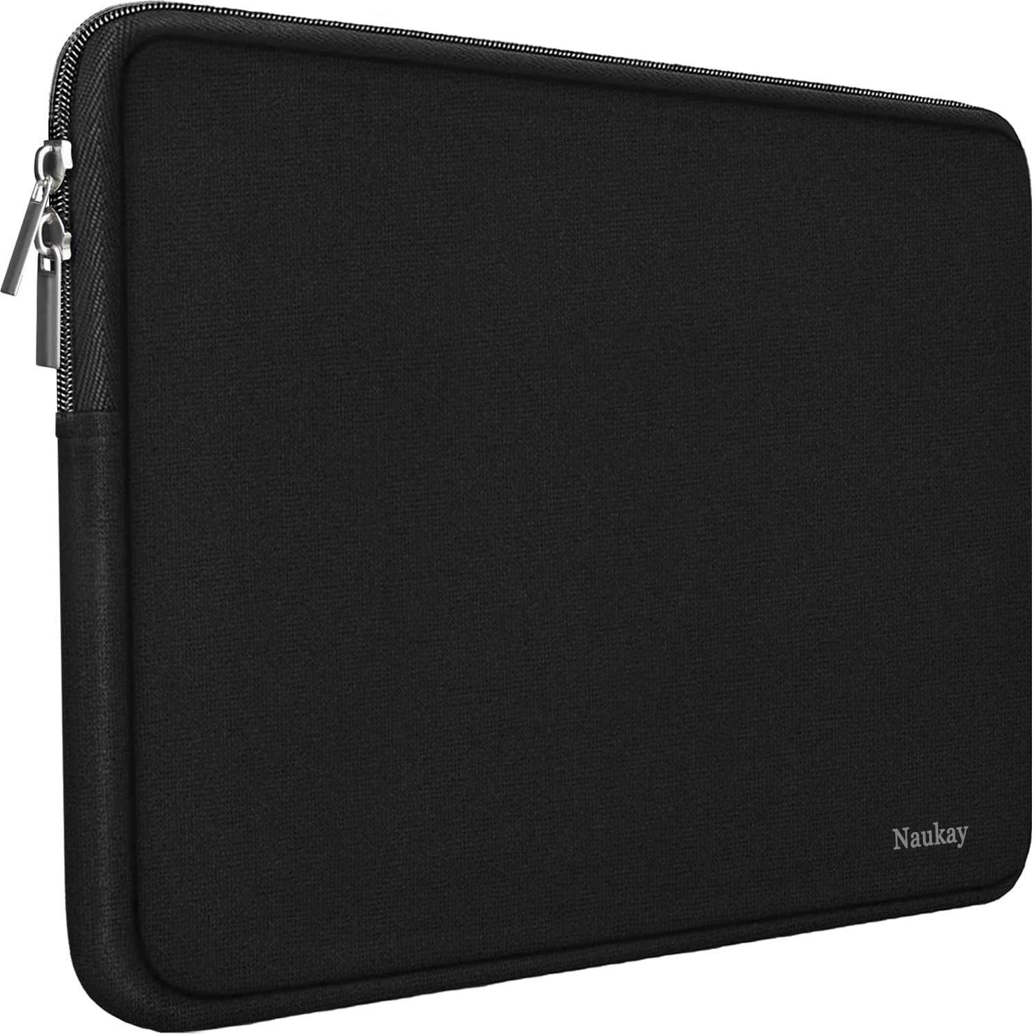 Naukay Laptop Sleeve Case 15.6 Inch,Resistant Neoprene Laptop Sleeve/Notebook Computer Pocket Case/Tablet Briefcase Carrying Bag Compatible Asus/Dell/Fujitsu/HP/Sony/Toshiba/Acer/Fujitsu- (Black) Black 15.6 inch