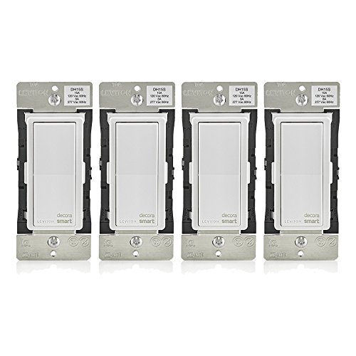 Leviton DH15S-1BZ 15A Decora Smart Switch, Works with Apple HomeKit (4 Pack)