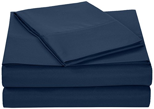 Book Cover AmazonBasics Lightweight Super Soft Easy Care Microfiber Sheet Set with 16