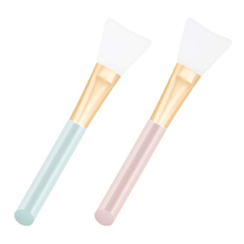 Book Cover Silicone Facial Mask Brushes, Acevery 2 PCS Face Mask Brush for Applying Facial Mask, Eye Mask, Peel, Serum or DIY Needs-Easy to use and clean