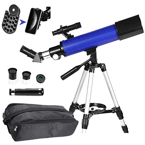 MaxUSee Travel Telescope with Backpack - 70mm Refractor Telescope & 10X50 HD Binoculars Bak4 Prism FMC Lens for Moon Viewing Bird Watching Sightseeing