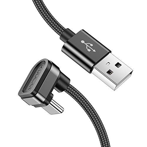 USB Type C Cable 3FT, Rock Space USB C to USB A Charger, 180 Degree Angle Fast Charging Cord for Samsung Galaxy S9 S8 Note 9 8, MacBook, iPad Pro 2018, Huawei, Google Pixel, LG V30 G5 G6