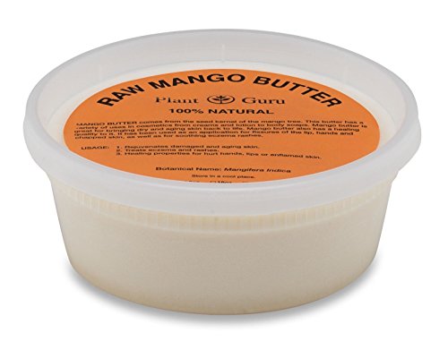 Book Cover Raw Mango Butter 8 oz. - 100% Pure Natural Unrefined - Great for Skin, Body and Hair Growth. DIY Soap Making, Body Butter, Lotions and Creams.