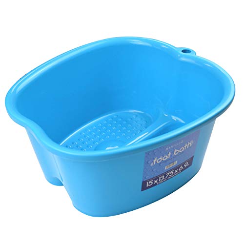 Mantello Foot Soaking Bath Basin - Extra Large Foot Soaking Tub - Pedicure Foot Soak - Home Foot Spa (Blue)