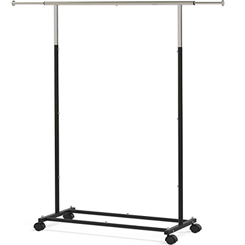 Simple Houseware Standard Rod Garment Rack, Black