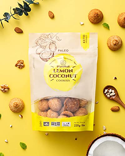 Book Cover GluteNull Lemon Coconut Cookies - Keto, Gluten Free, Vegan, Paleo