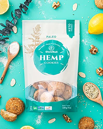 GluteNull Hemp Cookies - Keto Friendly, Low Carb, Paleo
