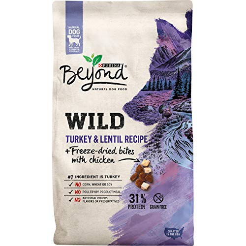 Purina Beyond High Protein, Grain Free, Natural Dry Dog Food, WILD Turkey Recipe + Freeze Dried Bites - 7 lb. Bag