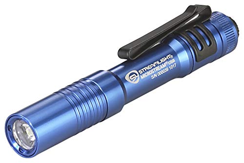 Streamlight 66603 MicroStream 250-Lumen EDC Ultra-Compact Flashlight with USB Rechargeable Battery, Clear Retail Packaging, Blue
