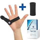 Arrow Splints Mallet Finger Splint | Trigger Finger Brace fits Pinky Finger, Index, Middle, Ring, & Thumb Arthritis Pain Relief, Straightening, Broken Finger Support, Knuckle Immobilizer +BONUS Sleeve