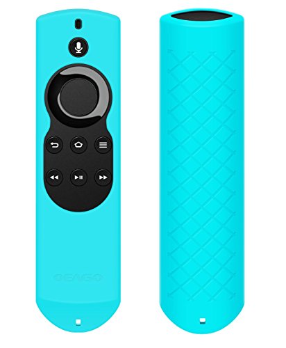 Book Cover OEAGO Silicone [Anti Slip] Shock Proof Cover Case for All-New Fire TV with 4K Alexa Voice Remote (2017 Edition) (2nd Gen) / Fire TV Stick Alexa Voice Remote (Mint Turquoise)