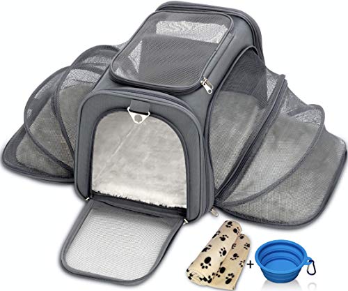 PETYELLA Airline Approved Pet Carrier + Fleece Blanket & Bowl - 100% Lifetime Satisfaction