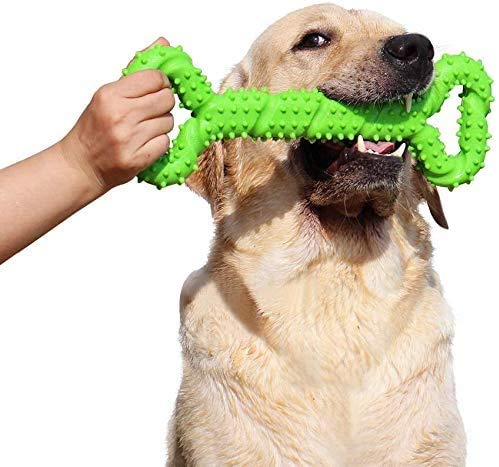 Durable Dog Chew Toys 13 Inch Bone Shape Extra Large Dog Toys with Convex Design Strong Tug Toy for Aggressive Chewers Medium and Large Dogs Tooth Cleaning